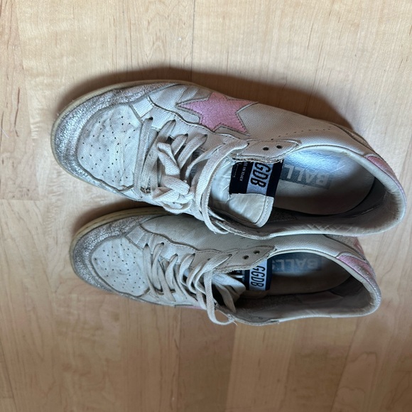 Golden Goose Ballstar Sneakers White and Pink USED - Picture 3 of 11